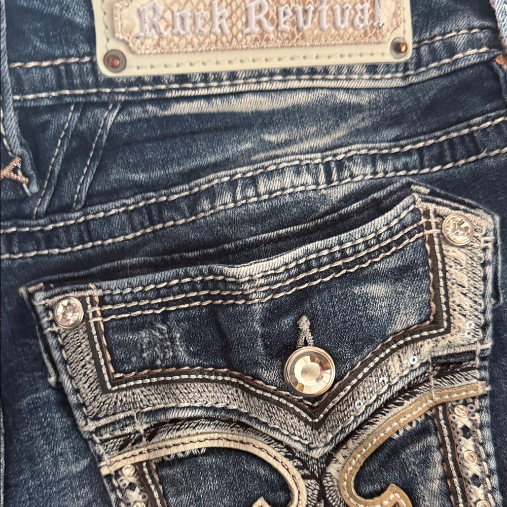 Rock Revival Dark Blue Boot Cut Jeans - Picture 8 of 8